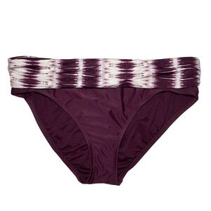 NEW Into the Bleu by Amrex Tie Dye Fold Over Bikini Bottom Sz. 12